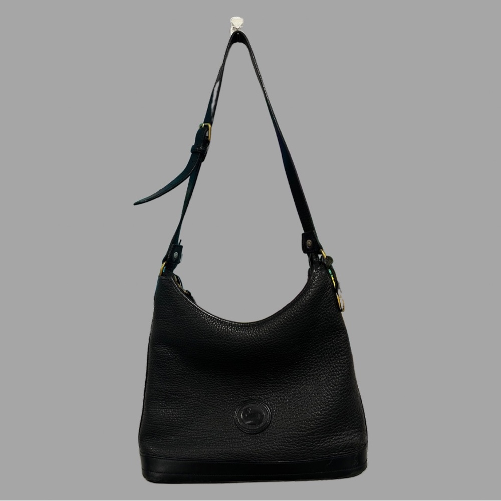 Vintage Dooney & Bourke Black Leather Shoulder Bag